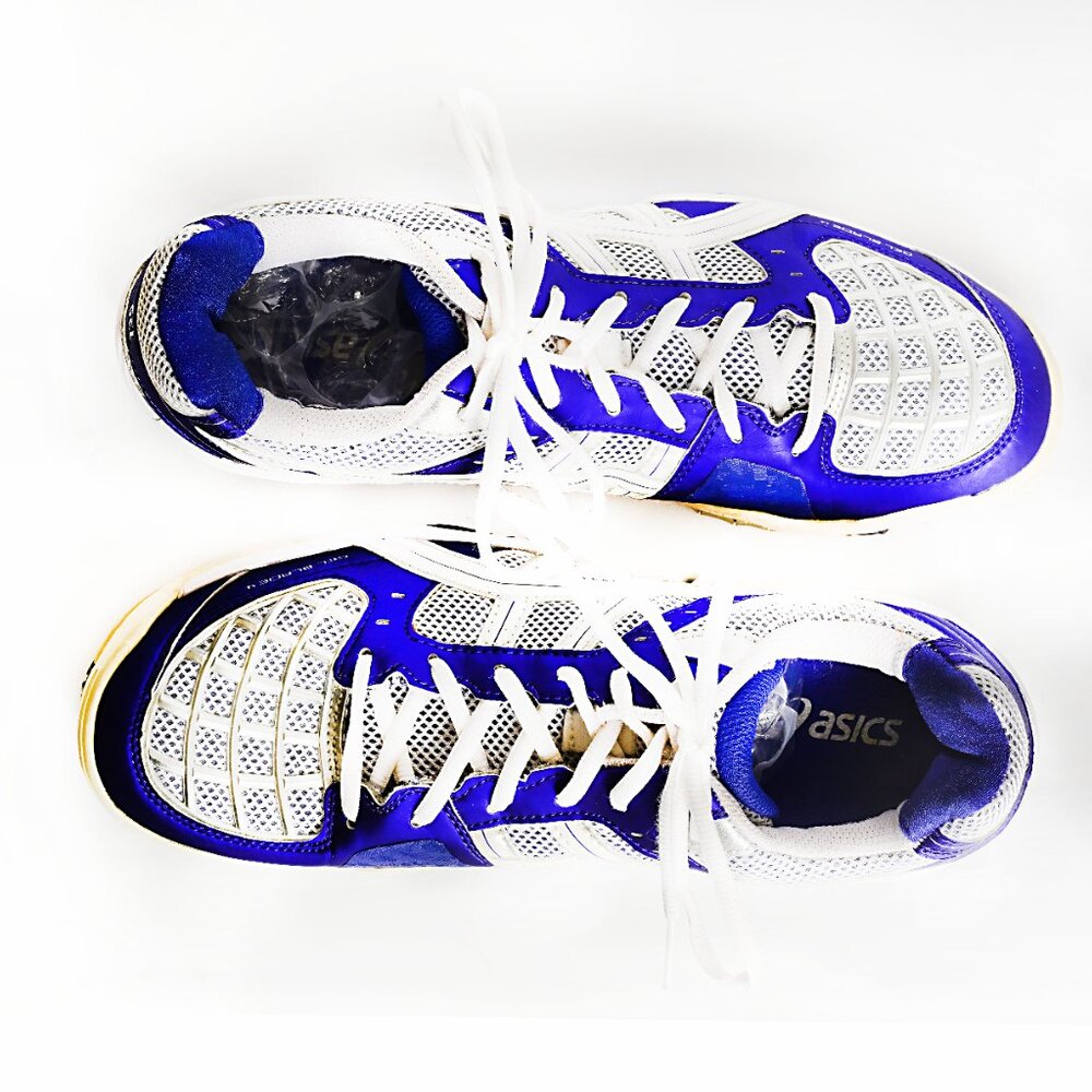 ASICS GEL BLADE 4- Size 9 Purple & White Tennis shoes /Trainers - Picture 5 of 10